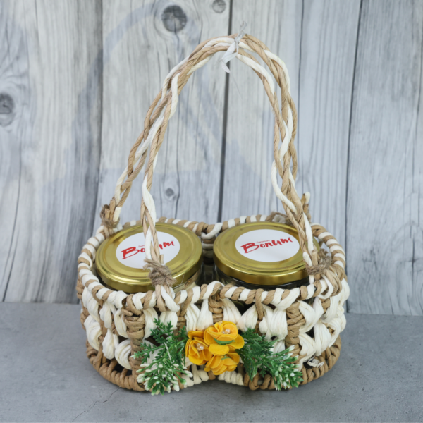 Two Jar Cane Basket